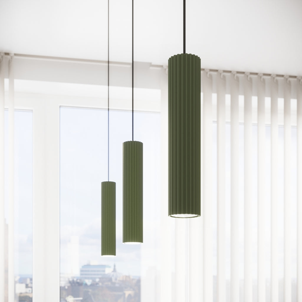 Pendant lamp GLEAM 1 olive green